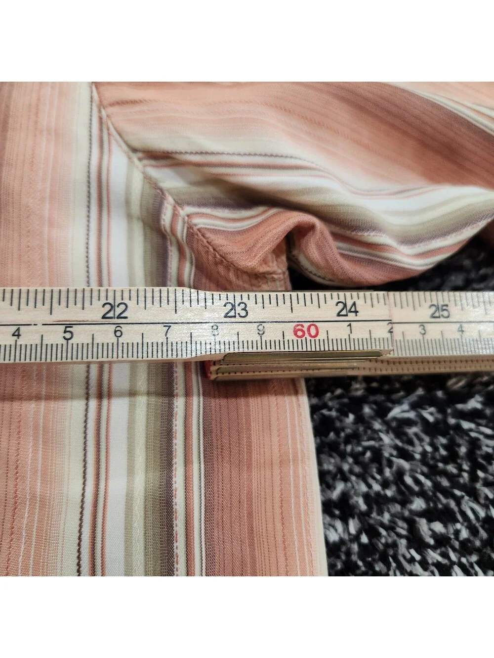 Tommy Bahama IslandZone Men L Orange Stripe Silk Blend Textured S/S Camp Shirt